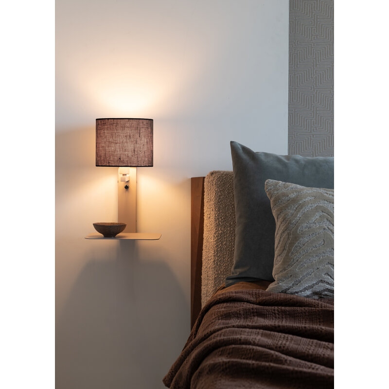 it's about RoMi-collectie Wandlamp Florence zand/kap 1815 zwart