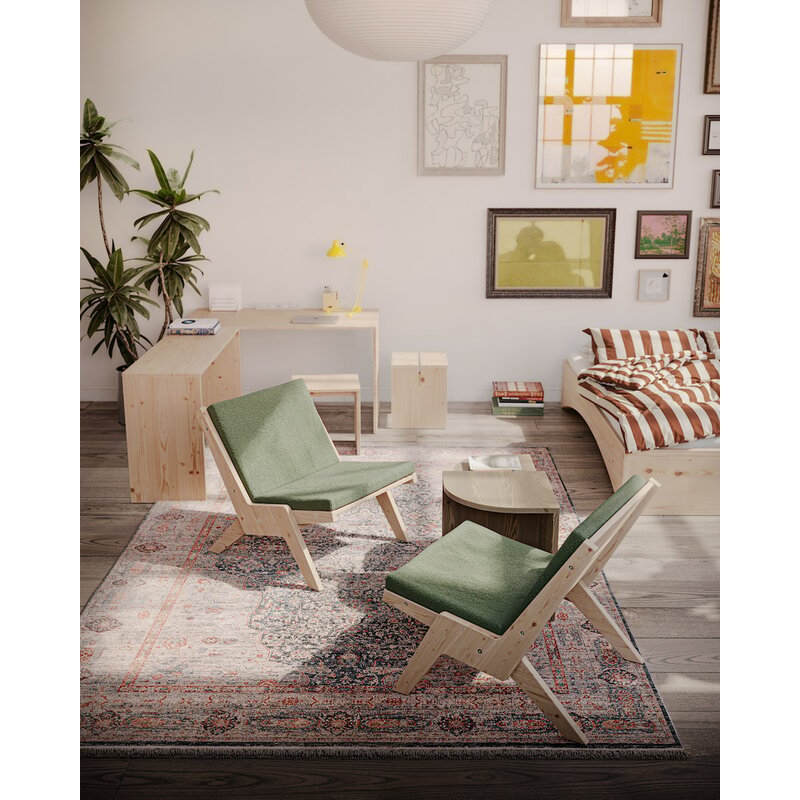 Karup Design-collectie Sway Loungestoel Raw W. Pebble Beige Mattress