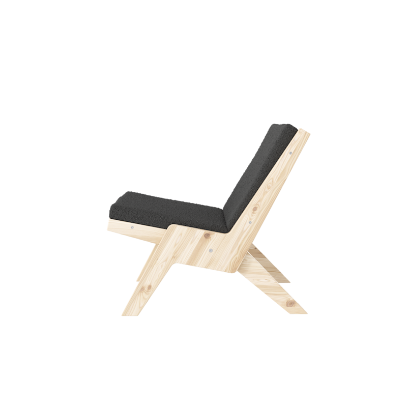 Karup Design-collectie Sway Loungestoel Raw W. Midnight Grey Mattress