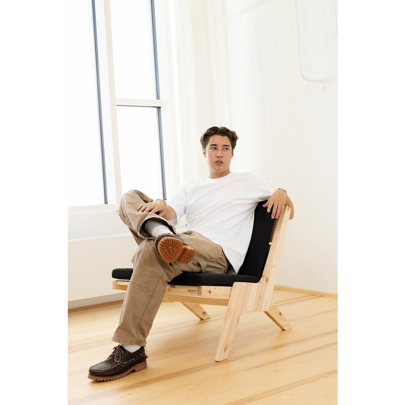 Karup Design-collectie Sway Loungestoel Raw W. Midnight Grey Mattress