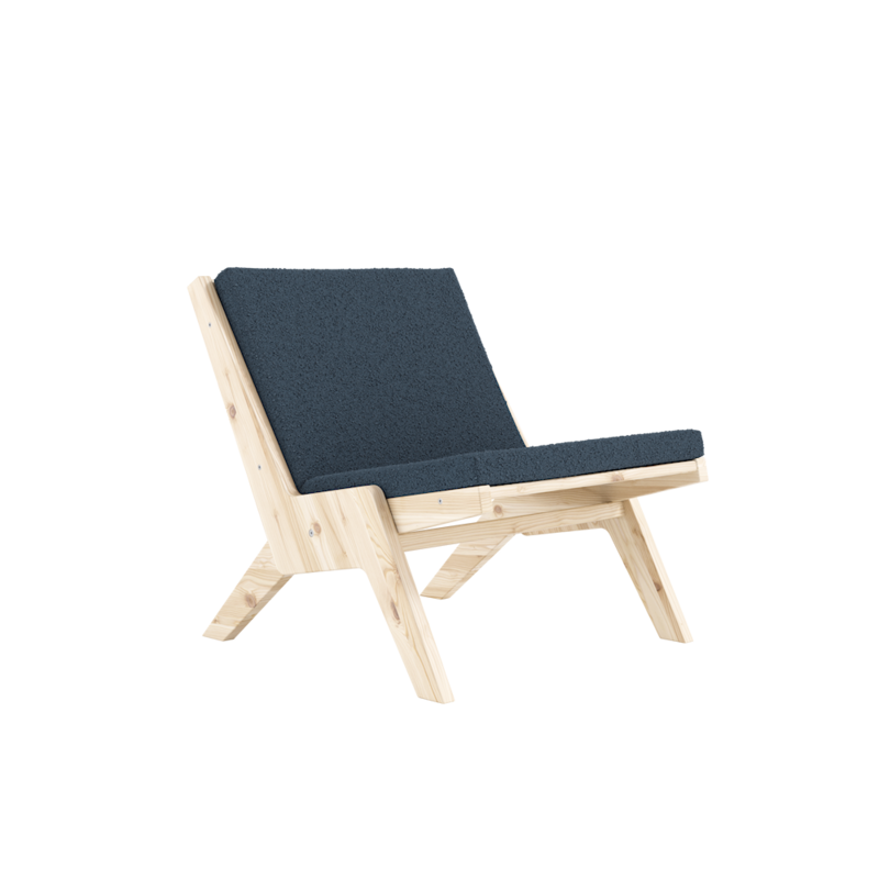 Karup Design-collectie Sway Lounge Chair Raw W. Oxford Blue Mattress