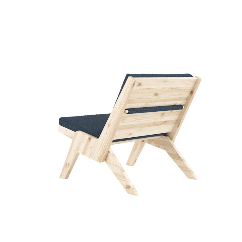 Karup Design-collectie Sway Lounge Chair Raw W. Oxford Blue Mattress