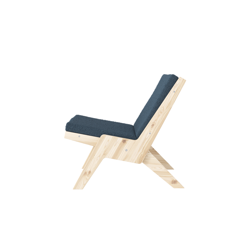 Karup Design-collectie Sway Lounge Chair Raw W. Oxford Blue Mattress