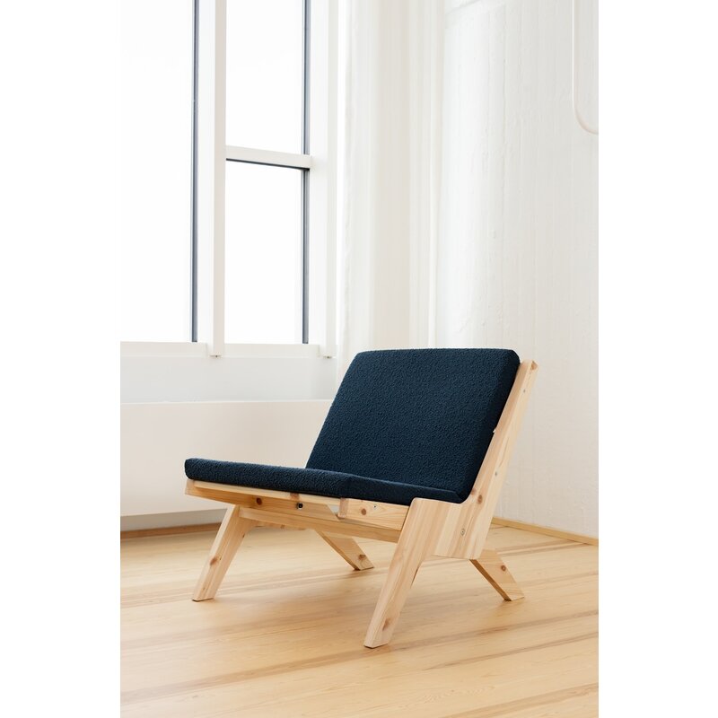 Karup Design-collectie Sway Lounge Chair Raw W. Oxford Blue Mattress