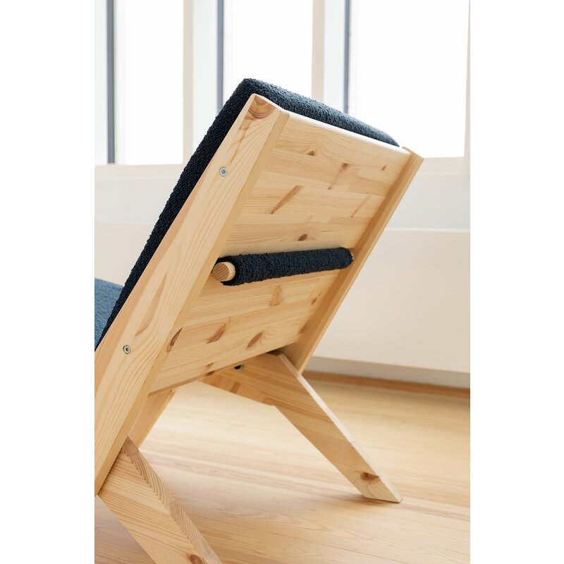 Karup Design-collectie Sway Lounge Chair Raw W. Oxford Blue Mattress