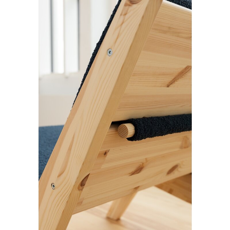 Karup Design-collectie Sway Lounge Chair Raw W. Oxford Blue Mattress