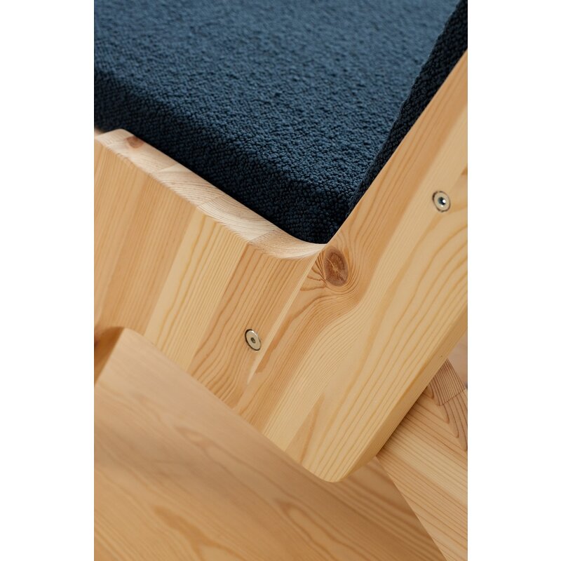 Karup Design-collectie Sway Lounge Chair Raw W. Oxford Blue Mattress