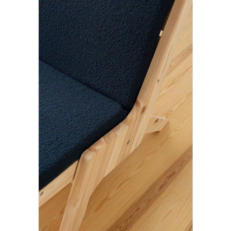 Karup Design-collectie Sway Lounge Chair Raw W. Oxford Blue Mattress