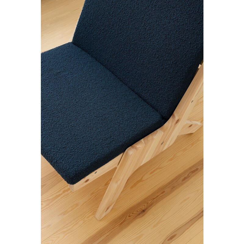 Karup Design-collectie Sway Lounge Chair Raw W. Oxford Blue Mattress