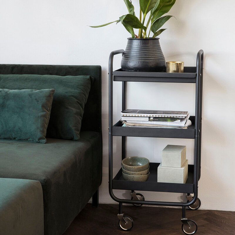 House Doctor-collectie Trolley Roll Zwart - Copy
