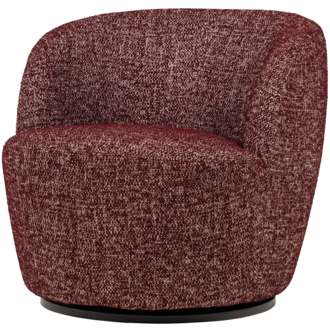 WOOOD SERRA DRAAIFAUTEUIL BORDEAUXROOD MELANGE