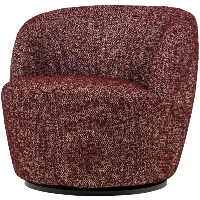 WOOOD-collectie Serra Draaifauteuil Bordeauxrood Melange