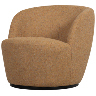 WOOOD SERRA DRAAIFAUTEUIL GEWEVEN STOF CURRY MELANGE