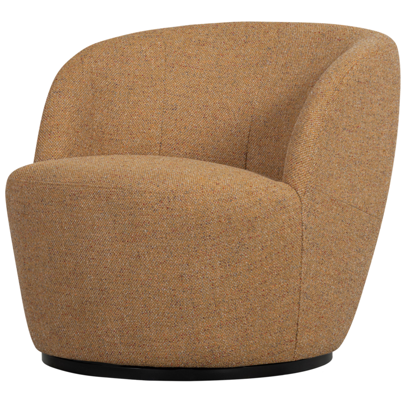 WOOOD SERRA DRAAIFAUTEUIL GEWEVEN STOF CURRY MELANGE