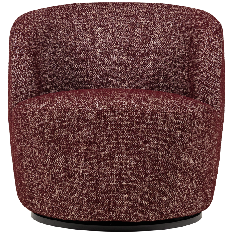 WOOOD-collectie Serra Draaifauteuil Bordeauxrood Melange