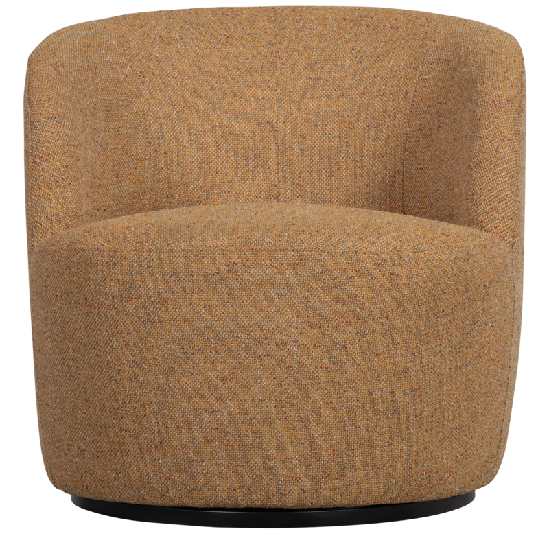 WOOOD SERRA DRAAIFAUTEUIL GEWEVEN STOF CURRY MELANGE