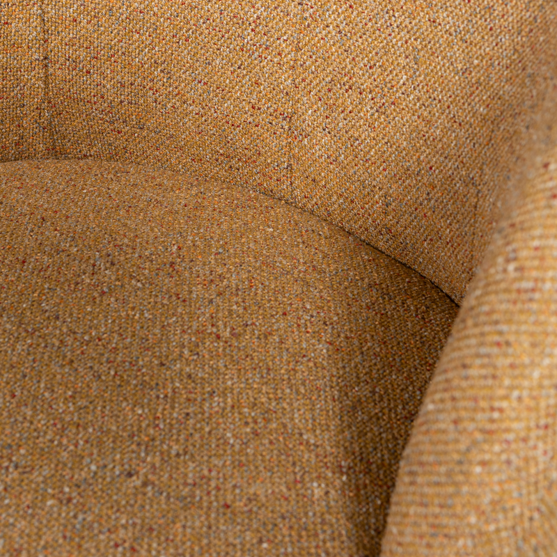 WOOOD SERRA DRAAIFAUTEUIL GEWEVEN STOF CURRY MELANGE