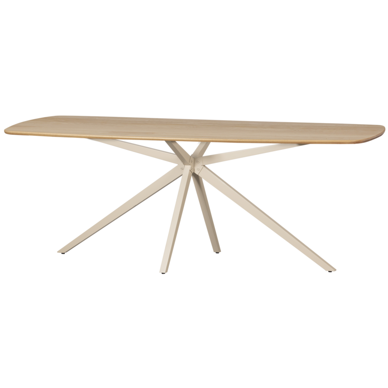 WOOOD-collectie TABLO EETTAFEL DEENS OVAAL VJ 220x100 CM TRANSPARANT [fsc]