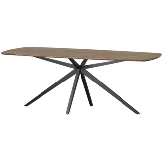 WOOOD Tablo Eettafel Deens Ovaal Vj 220X100Cm Cashmere Brown [Fsc]