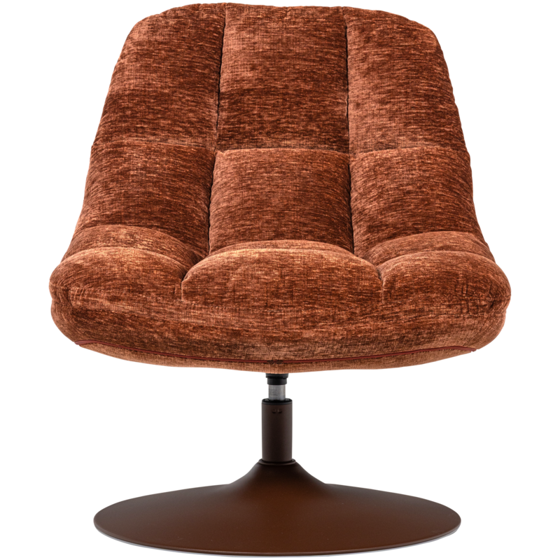 WOOOD-collectie Elvi Draaifauteuil Chenille Structuur Roestbruin