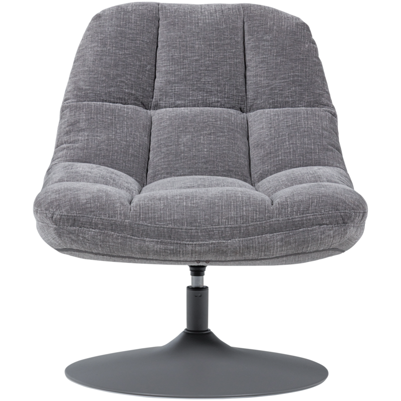 WOOOD-collectie Elvi Draaifauteuil Chenille Structuur Lichtgrijs
