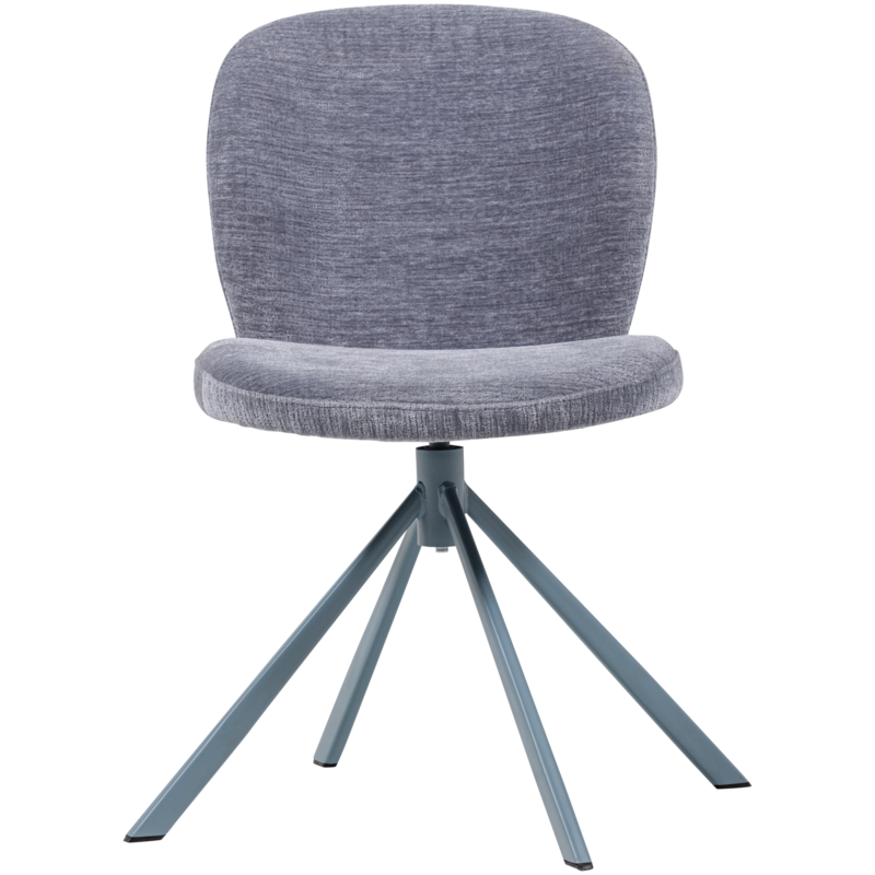 WOOOD-collectie Femke Eetkamerstoel Chenille Blauw