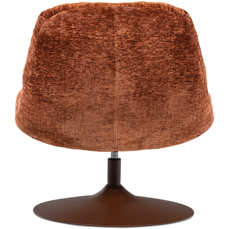 WOOOD-collectie Elvi Draaifauteuil Chenille Structuur Roestbruin