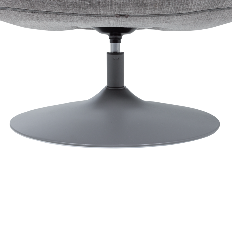 WOOOD-collectie Elvi Draaifauteuil Chenille Structuur Lichtgrijs