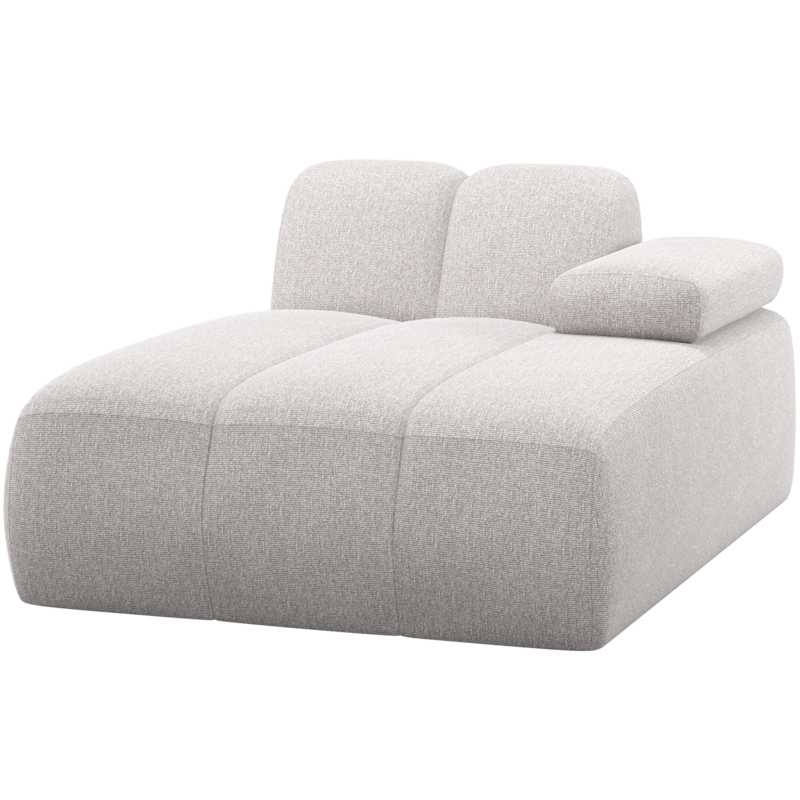 WOOOD-collectie Mojo Chaise Longue Element Rechts Boucle Ecru Melange