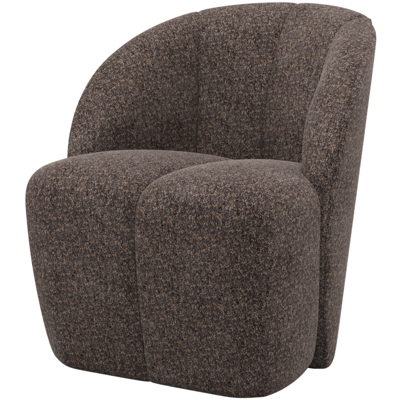 WOOOD-collectie Mojo Draaifauteuil Wollig Bruin