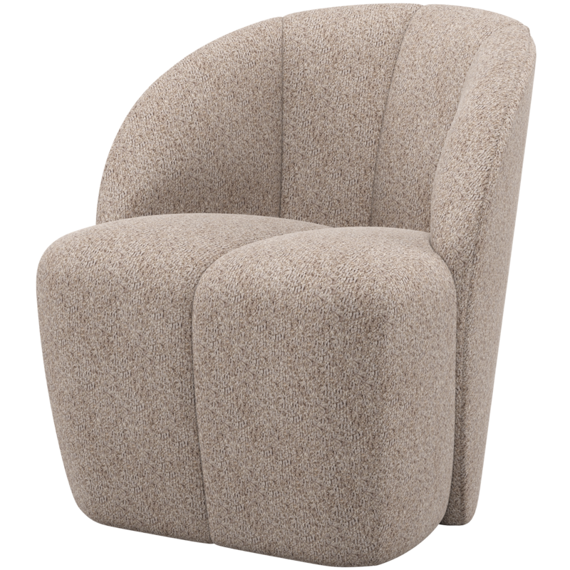WOOOD-collectie Mojo Draaifauteuil Wollig Donkerzand