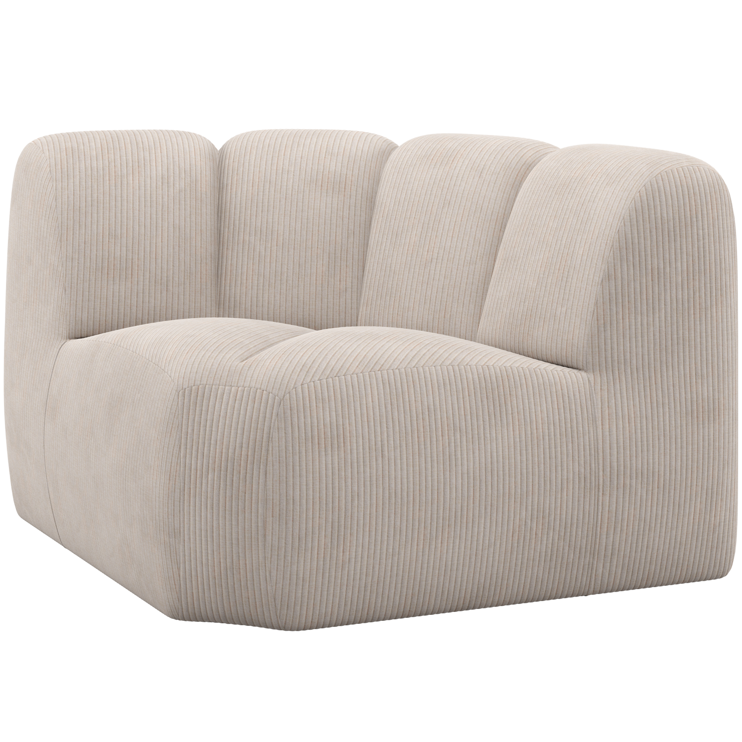 WOOOD Mojo Hoekelement Ribstof Ecru - Deens