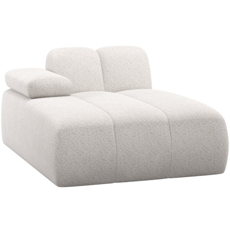 WOOOD-collectie Mojo Chaise Longue Element Links Wollig Ecru