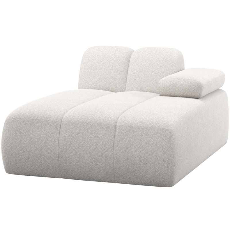 WOOOD-collectie Mojo Chaise Longue Element Rechts Wollig Ecru