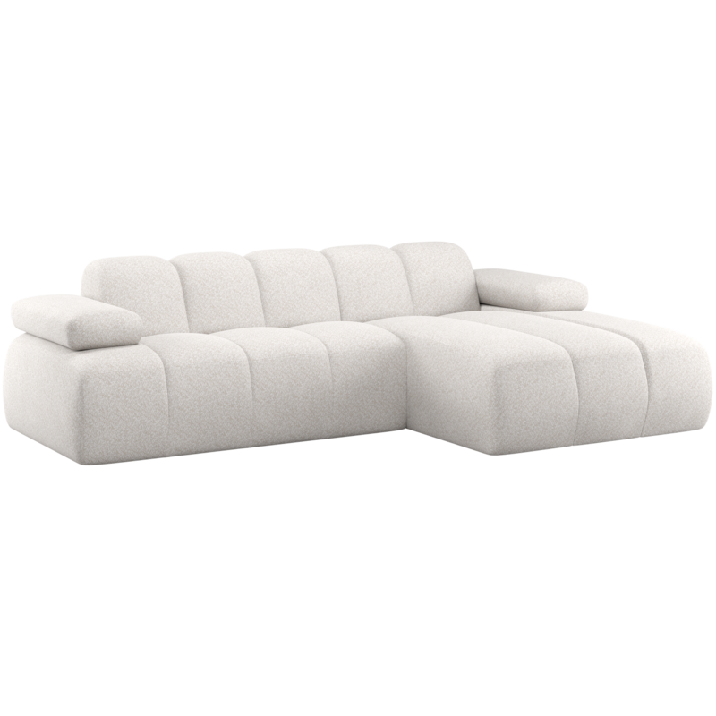 WOOOD-collectie Mojo Chaise Longue Bank Rechts Wollig Ecru