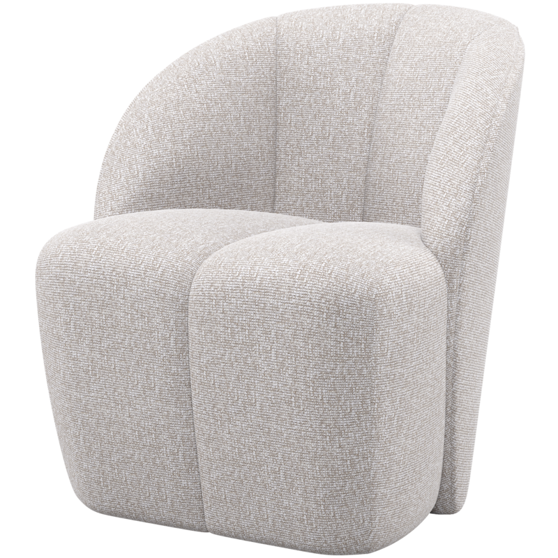 WOOOD-collectie Mojo Draaifauteuil Boucle Ecru Melange