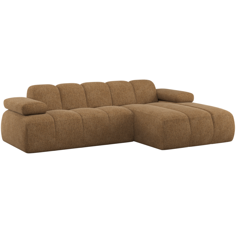 WOOOD-collectie Mojo Chaise Longue Bank Rechts Wollig Honinggeel