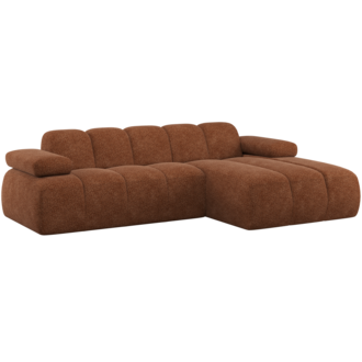 WOOOD Mojo Chaise Longue Bank Rechts Wollig Roestbruin