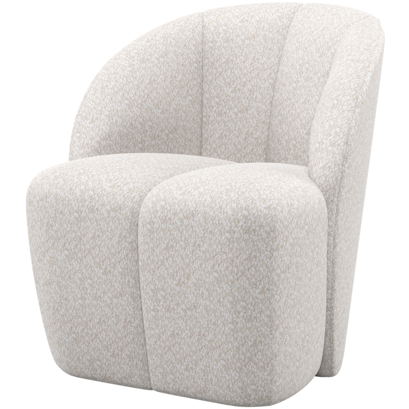 WOOOD-collectie Mojo Draaifauteuil Wollig Ecru