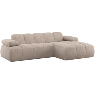 WOOOD Mojo Chaise Longue Bank Rechts Wollig Donkerzand