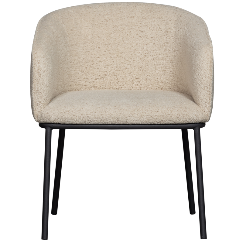 WOOOD-collectie Leon Eetkamerstoel Boucle Naturel Melange