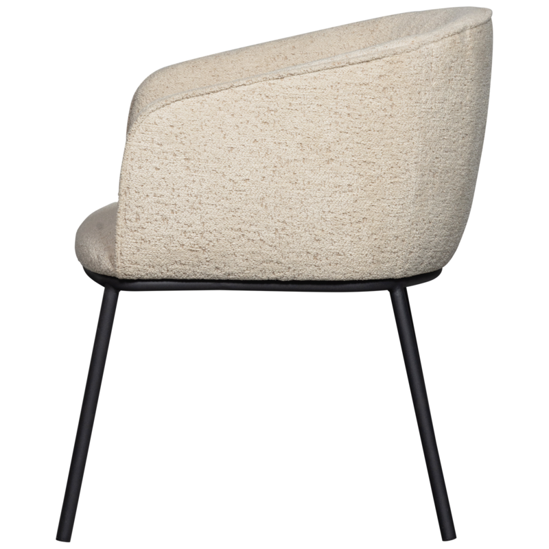 WOOOD-collectie Leon Eetkamerstoel Boucle Naturel Melange