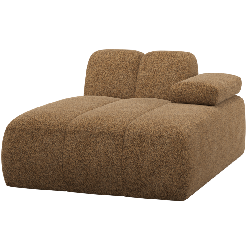 WOOOD-collectie Mojo Chaise Longue Element Rechts Wollig Honinggeel
