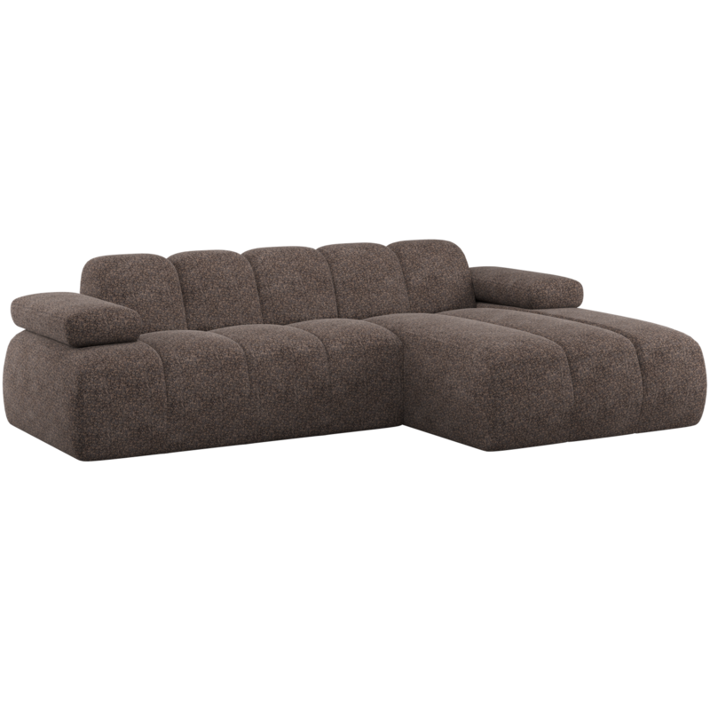 WOOOD-collectie Mojo Chaise Longue Bank Rechts Wollig Bruin