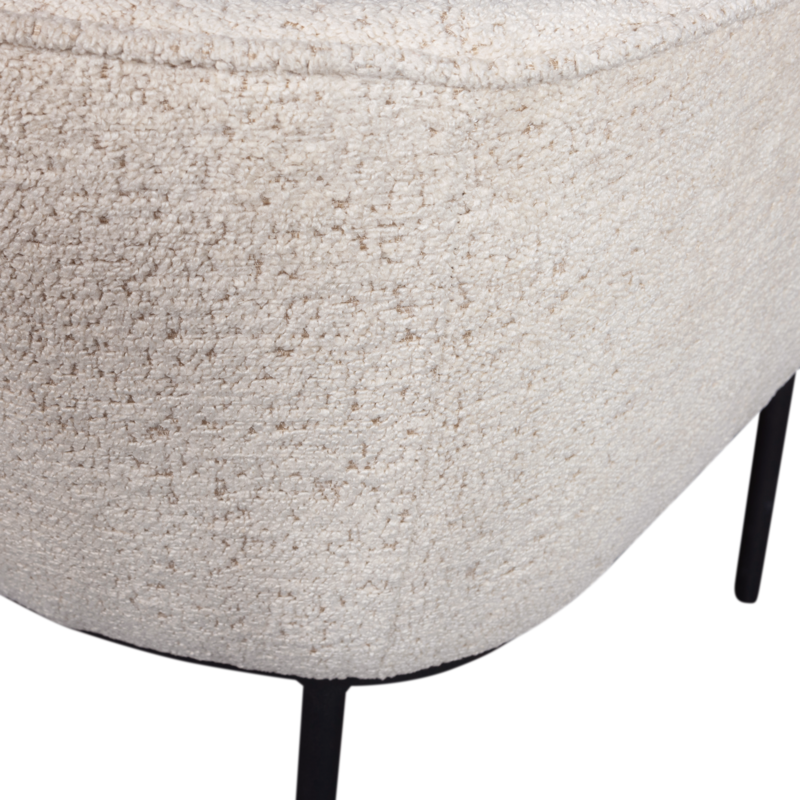 WOOOD-collectie Leon Eetkamerstoel Boucle Naturel Melange