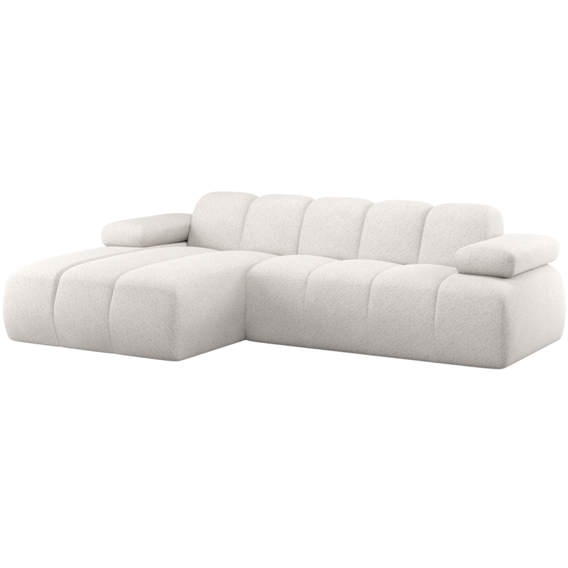 WOOOD-collectie Mojo Chaise Longue Bank Links Wollig Ecru
