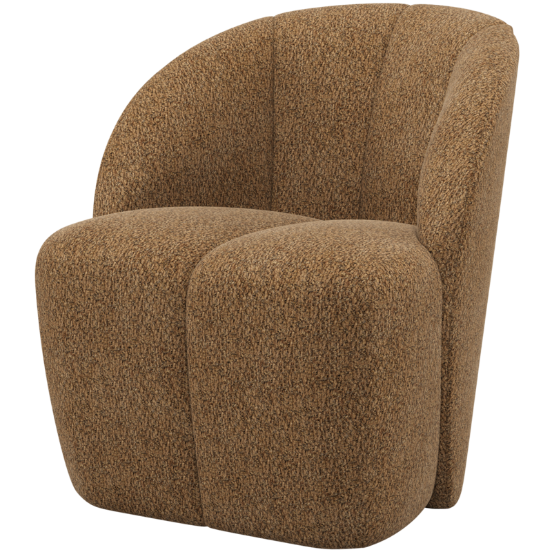 WOOOD-collectie Mojo Draaifauteuil Wollig Honinggeel