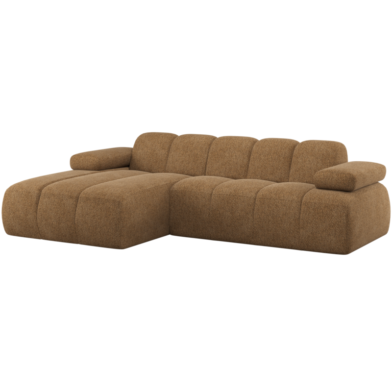 WOOOD-collectie Mojo Chaise Longue Bank Links Wollig Honinggeel