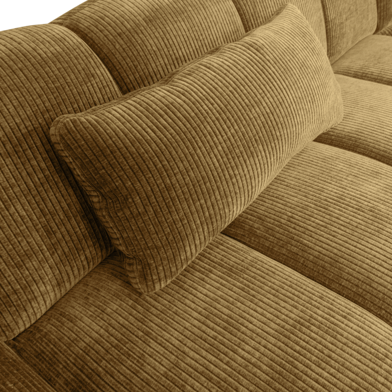 WOOOD-collectie Mojo Kussen Ribstof Honinggeel