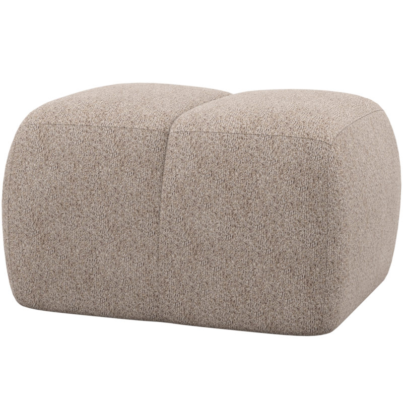 WOOOD-collectie Mojo Poef Wollig Donkerzand